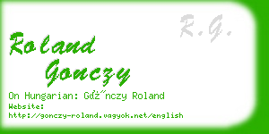 roland gonczy business card